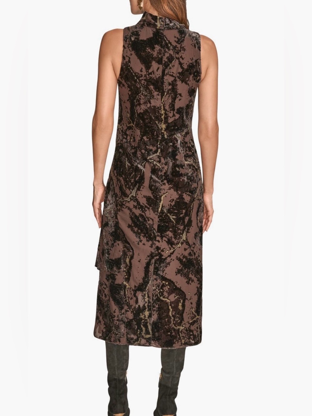 Donna Karan New York
Sleeveless
Metallic Burnout
Midi Dress - Picture 3 of 10